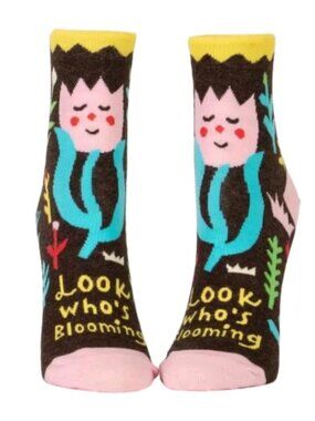 Blue Q Look Who’s Blooming Ankle Socks